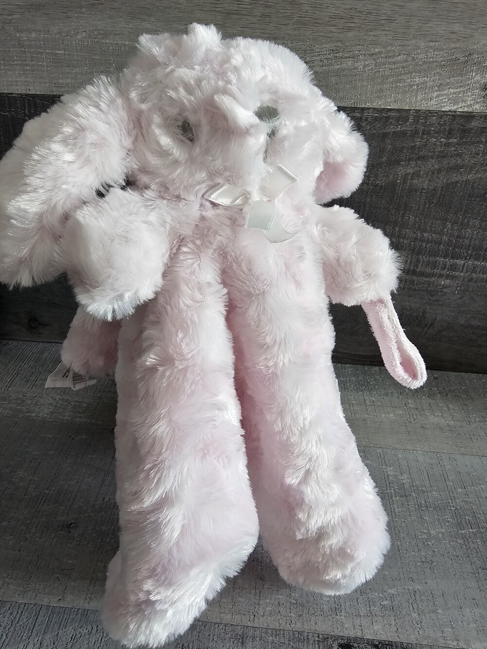 Blankets and Beyond Pink Bunny Soft Swirls Security Blanket Lovey